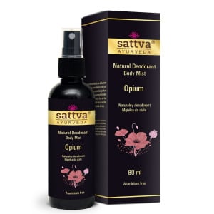 Satva, Natural Deodorant Body Mist, Натуральный дезодорант в виде спрея для тела, Опиум, 80 мл Sattva