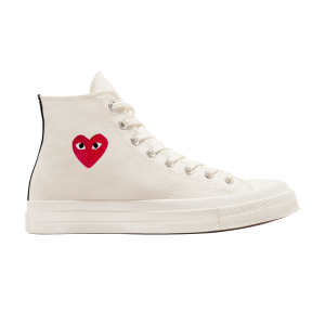 Кроссовки Comme des Garçons PLAY x Chuck 70 High, цвет Single Heart - Milk