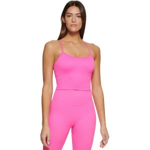 Топ DKNY Ribbed Seamless Strappy Tank, цвет Laser Pink