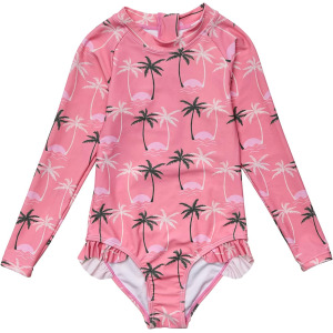 Купальник Snapper Rock Palm Paradise Sustainable Long Sleeve Surf Suit, розовый