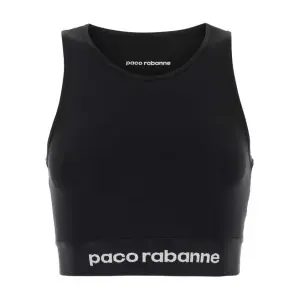 Топ из эластичного нейлона S Paco Rabanne, черный