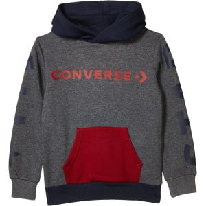 Худи Converse Wordmark Fleece Color Block Pullover Hoodie, цвет Charcoal Heather