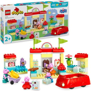 Пластиковый конструктор Duplo peppa pup supermarket 10434 развивающий конструктор с минифигуркой свинки пеппы для детей от 2 лет и старше (70 деталей) Lego