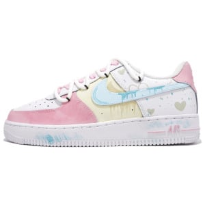 Обувь для скейтбординга Air Force 1 для детей, начальная школа Nike, белый/розовый