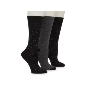 Носки Pin Dot Men's Crew Socks - 3 Pack Vince Camuto, черный/серый