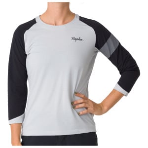 Велосипедный трикотаж Rapha Trail 3/4 Sleeve Jersey, цвет Light Grey/Black