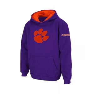 Толстовка с капюшоном и большим логотипом Big Boys Clemson Tigers Stadium Athletic, серый