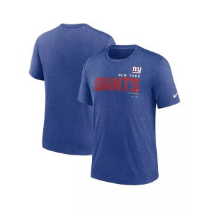 Мужская футболка Heather Royal New York Giants Team Tri-Blend Nike, синий