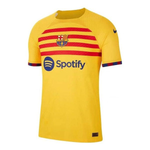 Футболка dri fit adv fc barcelona 23 24 матч четвертая футбольная майка Nike, желтый