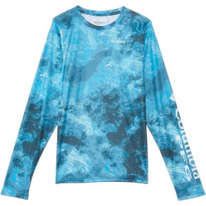 Рубашка Columbia Kids Super Terminal Tackle Long Sleeve Shirt, цвет Ocean Blue Deepwaters Camo