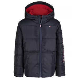 Пуховик с рукавами и графическим рисунком Big Boys Hilfiger Tommy Hilfiger, бежевый