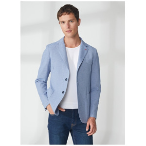 Синяя мужская летняя куртка узкого кроя с длинными карманами AT.P.CO