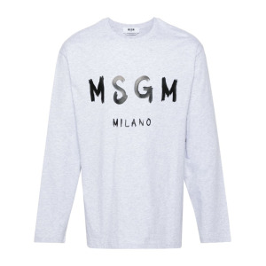 Футболка с логотипом MSGM, серый