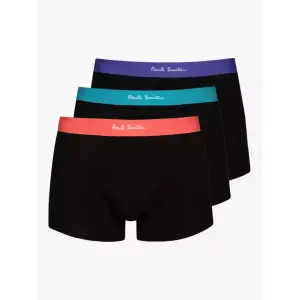 Трусы Paul Smith Colour Waistband Organic Cotton Blend 3 шт, черный