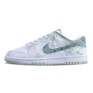 Кроссовки Nike Dunk Skateboarding Shoes Men Low-top White, зеленый