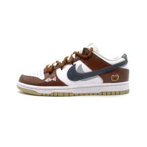 Кроссовки Nike Dunk Skateboarding Shoes Men Low-top Gray, светло-желтый