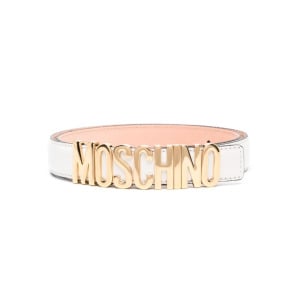 Moschino ремень с логотипом, нейтральный цвет