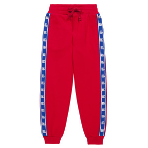 Спортивные брюки из хлопкового джерси с логотипом Dolce&Gabbana, красный