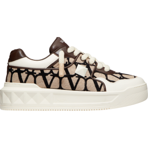 Кроссовки Valentino One Stud XL Low 'Toile Iconographe - Natural Fondant', коричневый