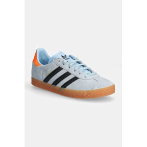 Детские кожаные кроссовки adidas Originals GAZELLE, синий