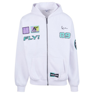 Худи Karl Kani Zip-Up Hoodie, белый