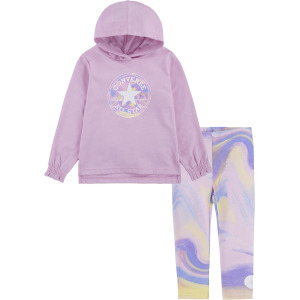 Детский набор Converse Chuck Patch Hoodie & Leggings Set, цвет Pink Foam