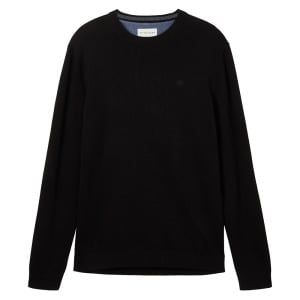 Свитер Tom Tailor 1038426 Basic Knit Crew Neck, черный