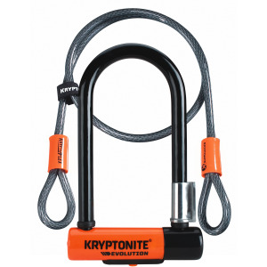 Evolution Mini U-Lock с гибким кабелем Kryptonite, оранжевый