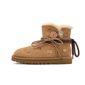 Женские мини-сапоги Bailey Bow II Snow Boots бежевого цвета Ugg