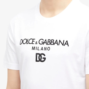 Dolce & Gabbana Футболка с круглым вырезом и логотипом, белый