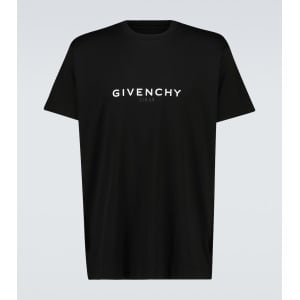 Хлопковая футболка оверсайз с логотипом Givenchy, черный