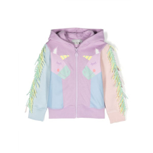 Куртка с капюшоном и принтом Unicorn Stella McCartney Kids, фиолетовый