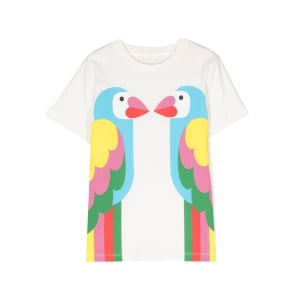 Stella McCartney Kids футболка с графичным принтом, белый