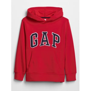 Детская толстовка с логотипом и флисом Gap, красный