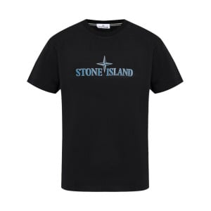 Stone Island футболка из хлопка с принтом «компас», черный