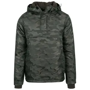 Анорак URBAN CLASSICS " Urban Classics Men's Padded Camo Pullover Jacket" (1 шт.), с капюшоном, оливковый