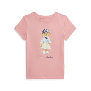 Ralph Lauren Kids футболка с принтом Polo Bear, розовый