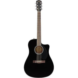 Акустическая гитара Fender CD60SCE Solid Top Dread Acoustic Electric Walnut Neck Black