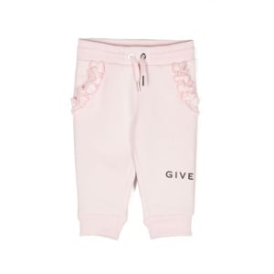 Givenchy Kids спортивные брюки с логотипом, розовый