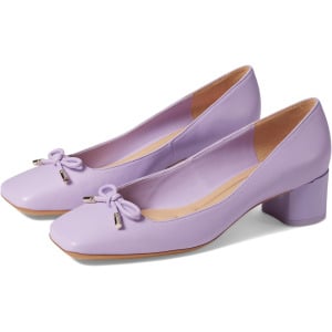 Туфли Franco Sarto Natalia Square Toe Block Heel Pumps with Bow, цвет Lilac Purple Leather