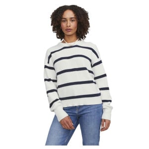 Свитер Jack & Jones Mila Twist Stripe JJXX Crew Neck, бежевый