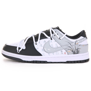 Кроссовки Nike Dunk Skateboarding Shoes Men Low-top Black/light Grey, светло-серый