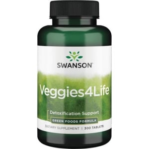 Swanson, Veggies4Life, 300 таблеток, пищевая добавка