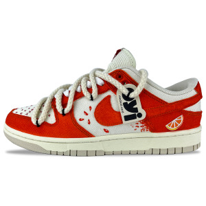 Кроссовки Nike Dunk Skateboarding Shoes Unisex Low-top Orange/off-white, цвет Orange