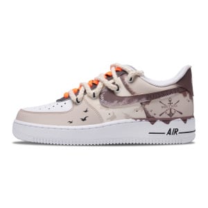 Кроссовки Nike Air Force 1 Skateboarding Shoes Men Low-top Beige / Brown / Black /, коричневый