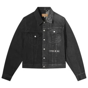 Джинсовая куртка Mm6 Maison Margiela Half & Half Denim, цвет Black & Grey