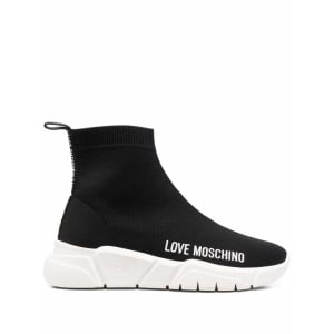 Love Moschino слипоны с логотипом, черный