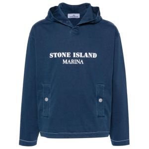 Худи с логотипом Stone Island, синий