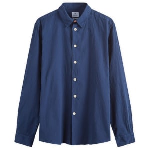 Рубашка с коротким рукавом Paul Smith Seersucker Shirt, синий