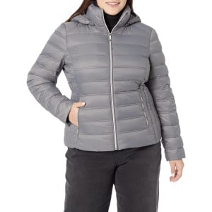 Куртка Michael Kors Zip Front Horizontal Quilt Packable Jacket M823157QZ, цвет Malachite Grey